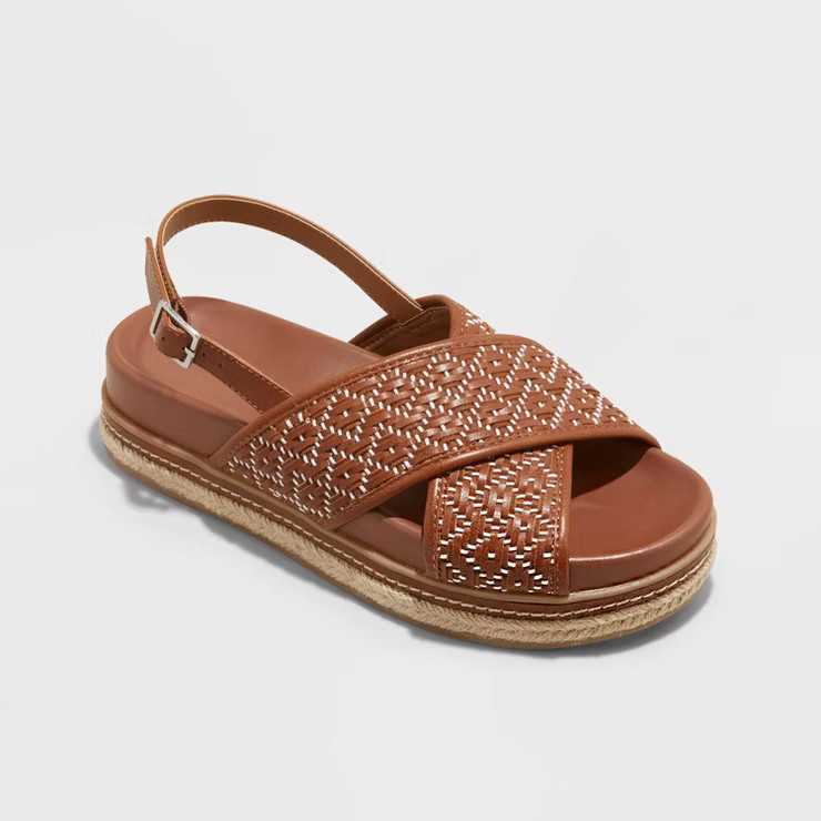 Women's Elisa Platform Sandals - Universal Thread™ Cognac | Target