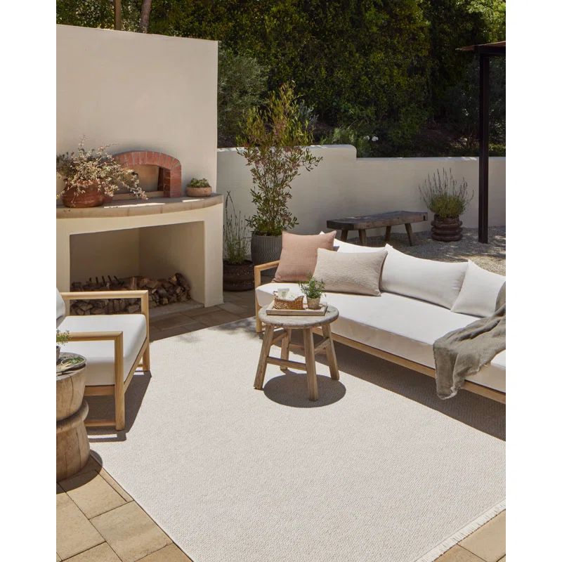 Amber Lewis x Loloi Malibu Ivory / Dove Indoor / Outdoor Area Rug | Wayfair North America