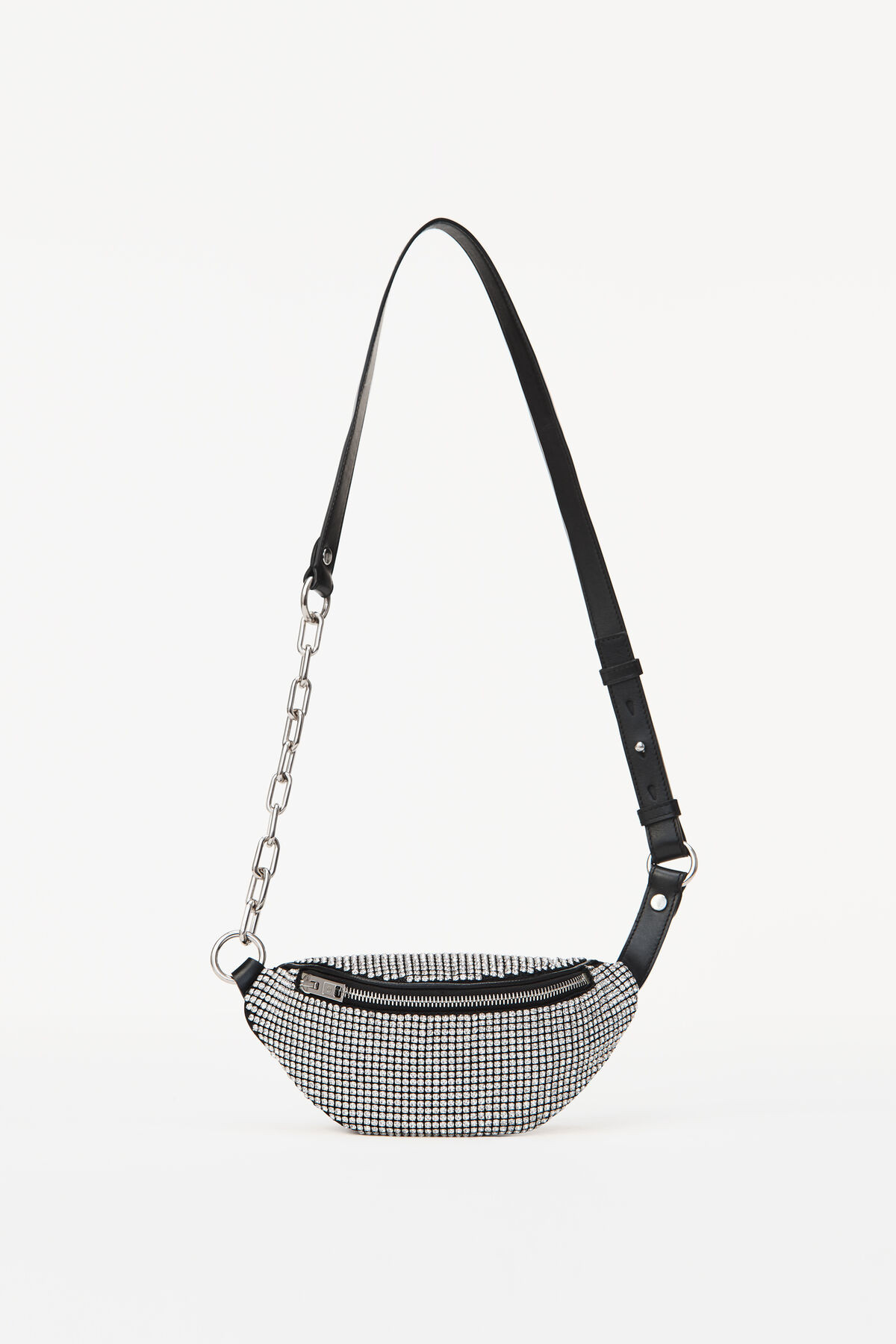 ATTICA MINI FANNY PACK IN RHINESTONE MESH | Alexander Wang