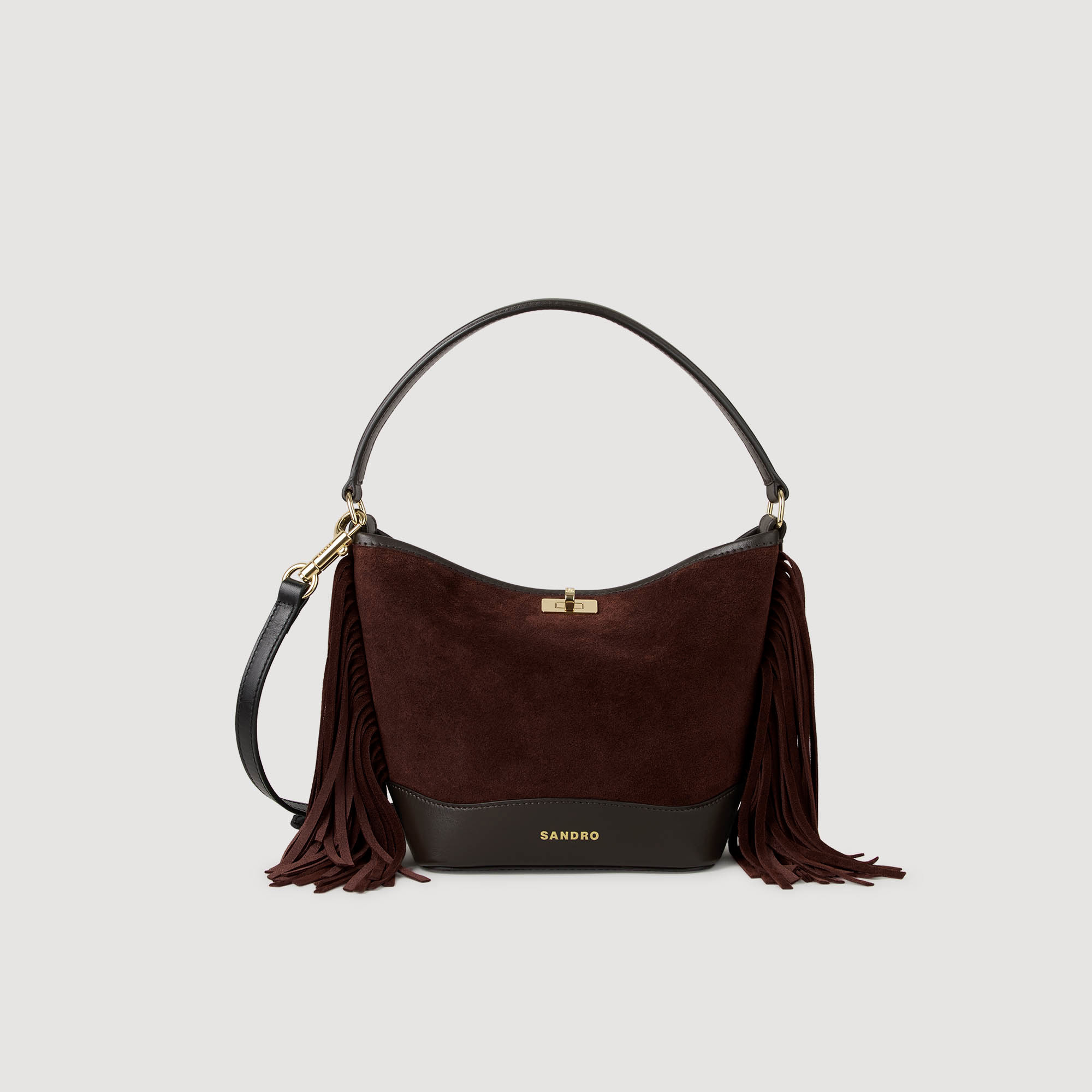 Fringed suede TANGOSO bag | Sandro US | Sandro-Paris US