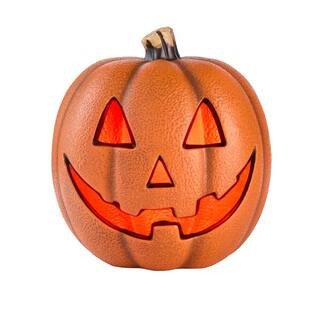10in Halloween Classics Plug-in LED Happy Jack-O-Lantern | The Home Depot