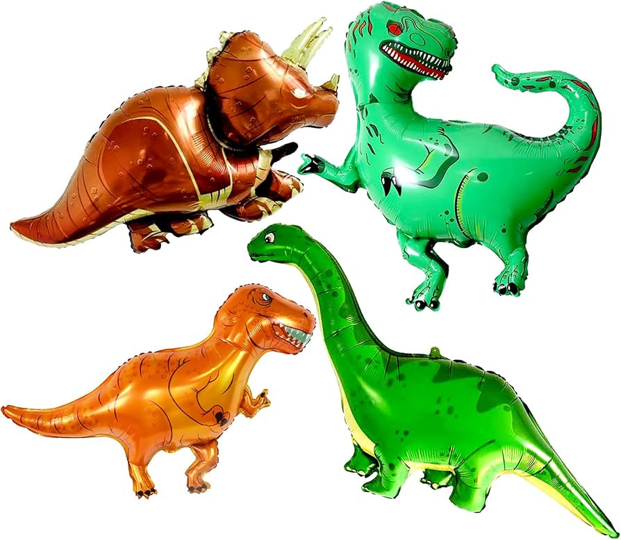 Giant Dinosaur Balloon Foil Set - 51 Inch, Large Dinosaur Balloons for Birthday Party | Dino Ball... | Amazon (US)