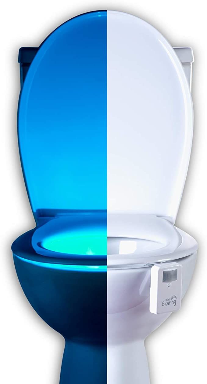 16 Color Toilet Bowl Night Light - Bathroom Motion Sensor Activated LED Nightlight with 5-Stage D... | Amazon (US)