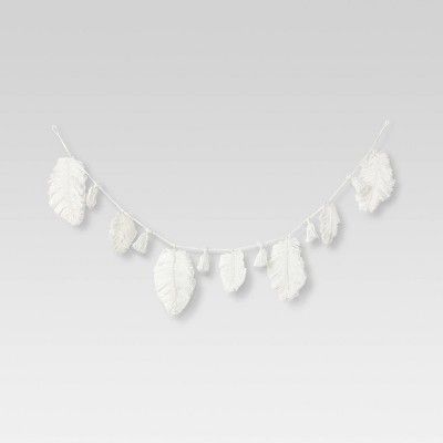 60" Decorative Artificial Feather Garland White - Opalhouse™ | Target