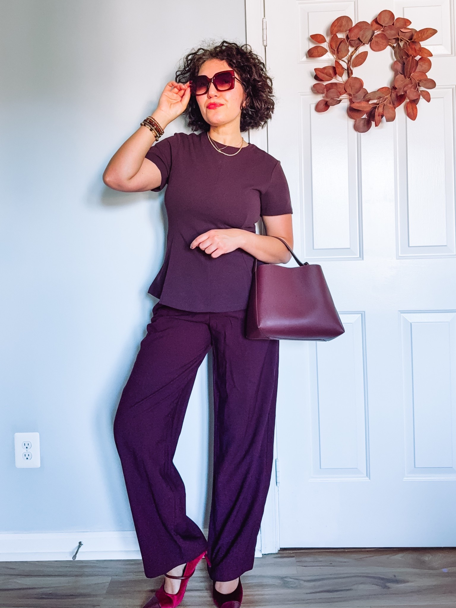 Fall outfit, burgundy outfit, h&m 

#LTKStyleTip