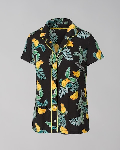 Short Sleeve Notch Collar Pajama Top | Soma Intimates