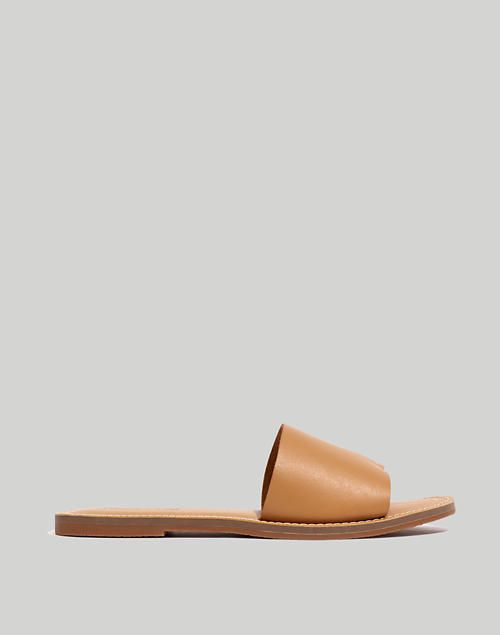 The Boardwalk Post Slide Sandal in Leather | Madewell
