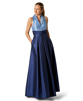 Women's Colorblock V-Neck Gown | Macy's