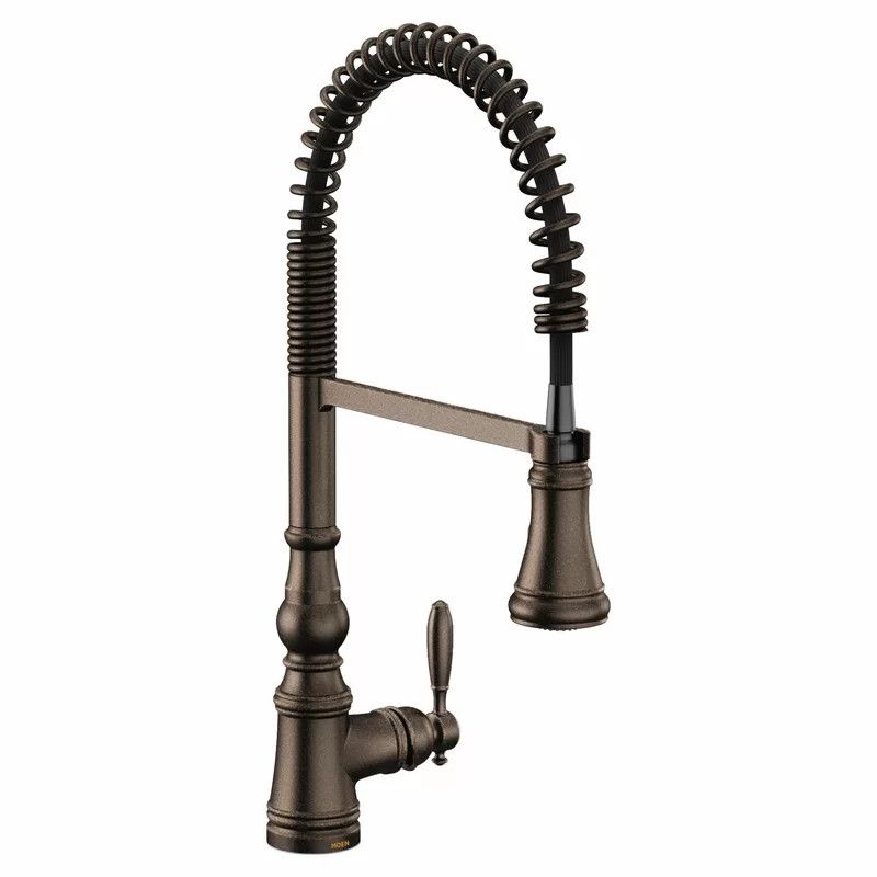 S73104ORB Moen Weymouth Pre-Rinse Spring Pull-Down Single Handle Kitchen Faucet | Wayfair North America