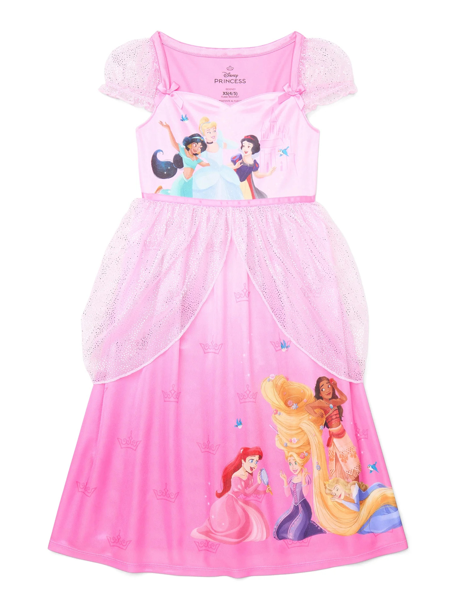 Disney Girls Princess Fantasy Dress Gown, Sizes 4-12 | Walmart (US)