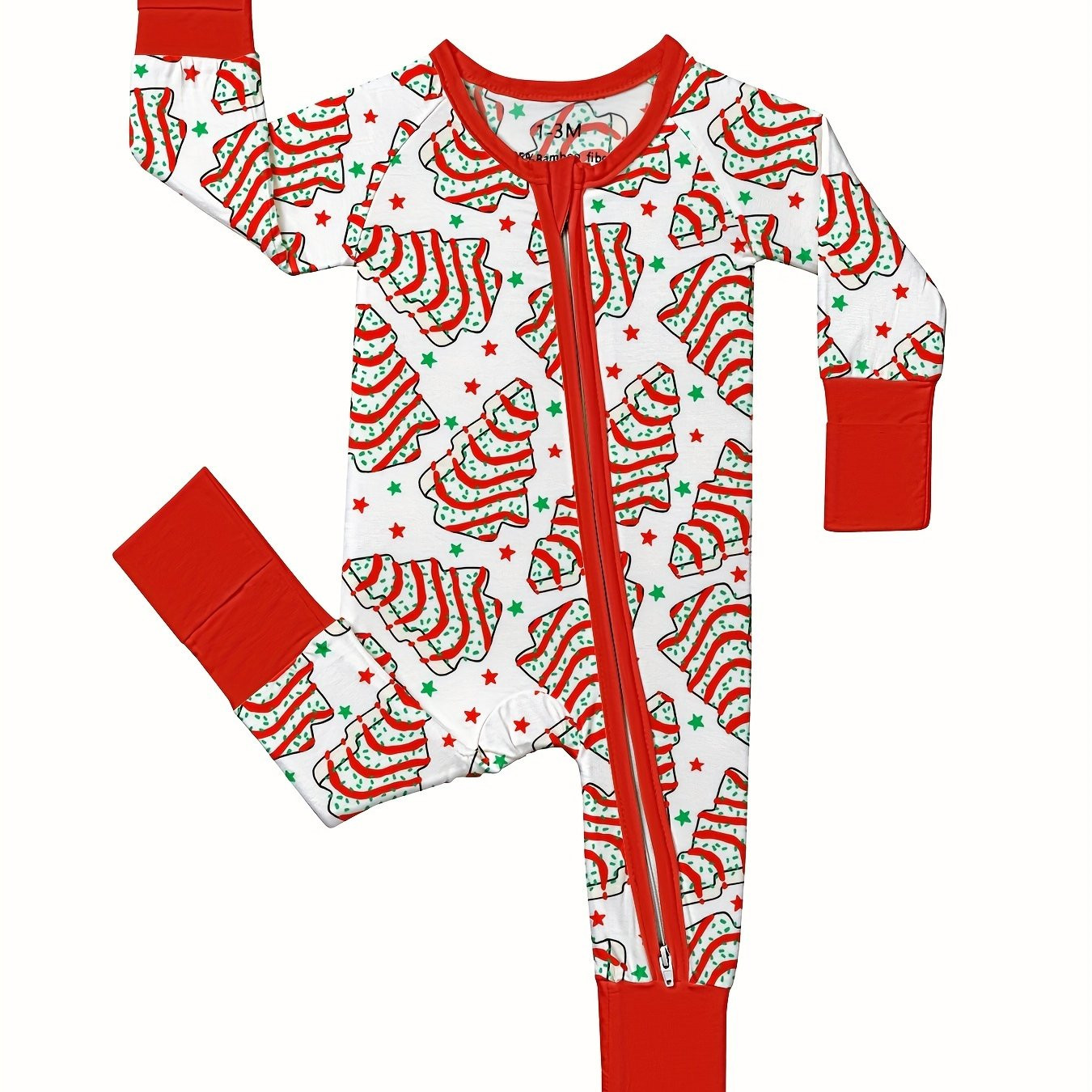 cozy bamboo fiber christmas tree print baby bodysuit dual - Temu | Temu Affiliate Program