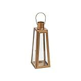 Small Metallic Gold Metal Lantern - Wedding and Home Decor | Amazon (US)