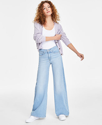 Levi's® Women's 318 Shaping Stellar-Stretch Wide-Leg Jeans - Macy's | Macy's