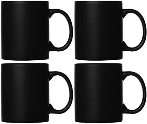 Smilatte M010 Matte Black Porcelain Coffee Mugs, 12 oz Classic Ceramic Cup with Handle for Latte ... | Amazon (US)