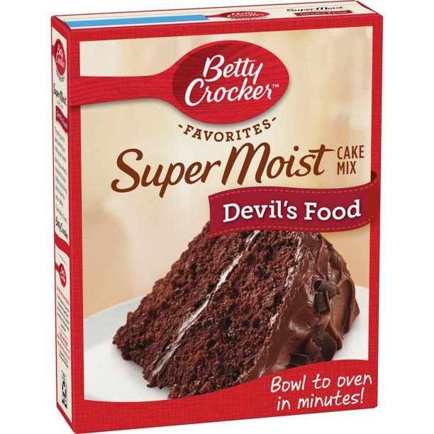 Betty Crocker Super Moist Devil's Food Cake Mix, 15.25 oz - Walmart.com | Walmart (US)