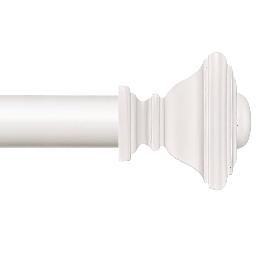 BRIOFOX White Curtain Rods for Windows 28 to 48 Inch Adjustable Length 1 Inch Diameter Heavy Duty... | Amazon (US)