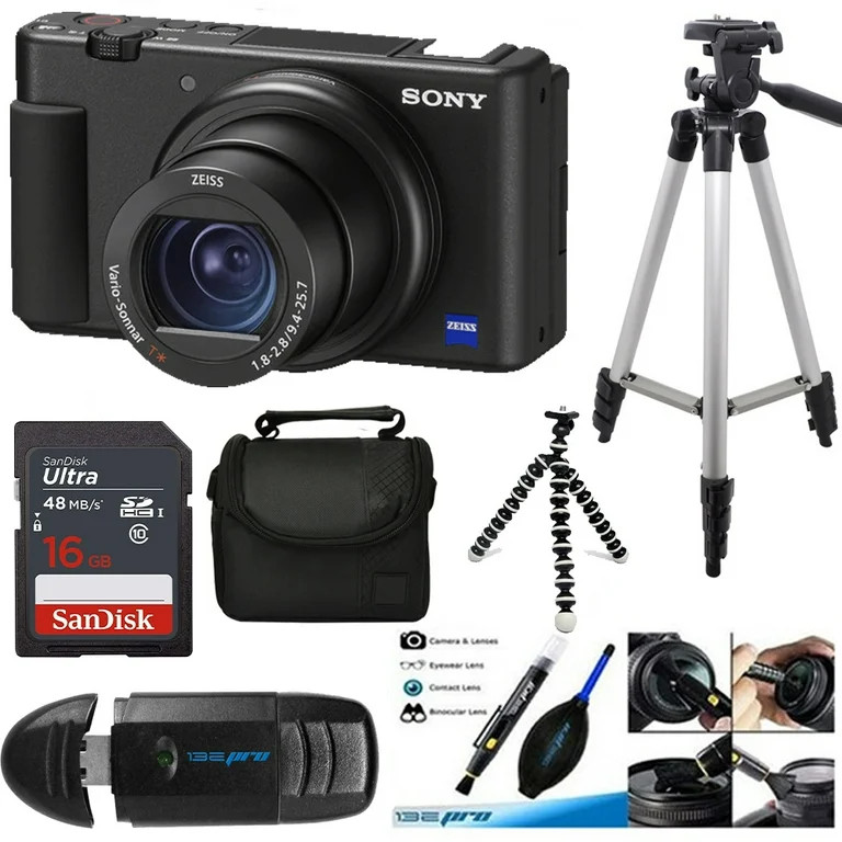 Sony ZV-1 Compact Digital Vlogging 4K Camera for Content Creators & Vloggers (Black) +Buzz-Photo ... | Walmart (US)