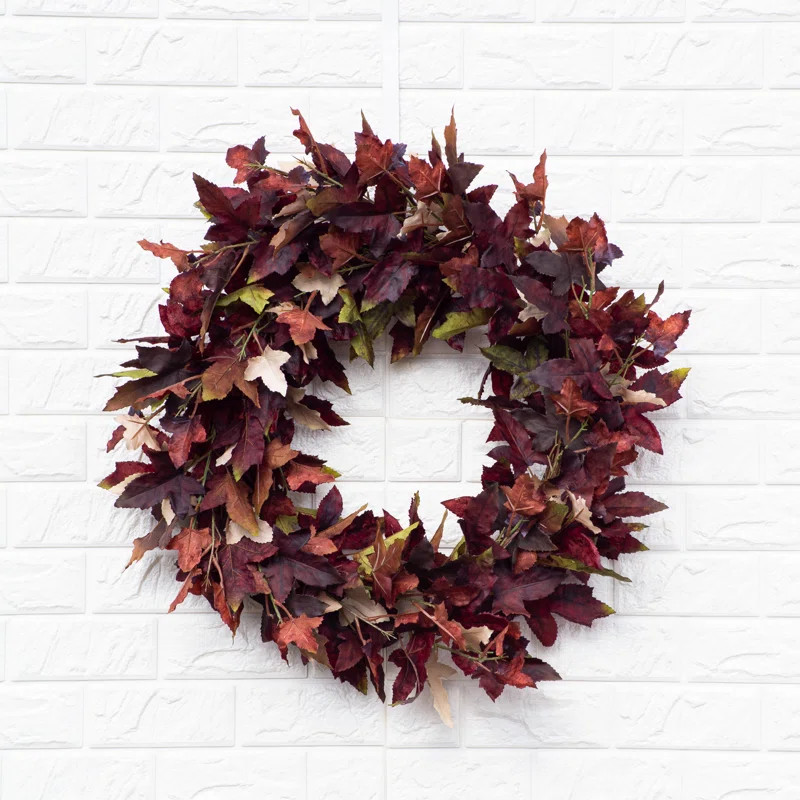 The Holiday Aisle® Faux Maple Silk 22'' Wreath | Wayfair | Wayfair North America