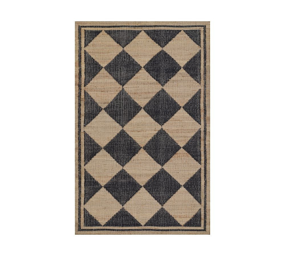 Erin Gates By Momeni Handwoven Orchard Diamond Wool Rug, Black, 2'3" x 8' Runner | Pottery Barn (US)