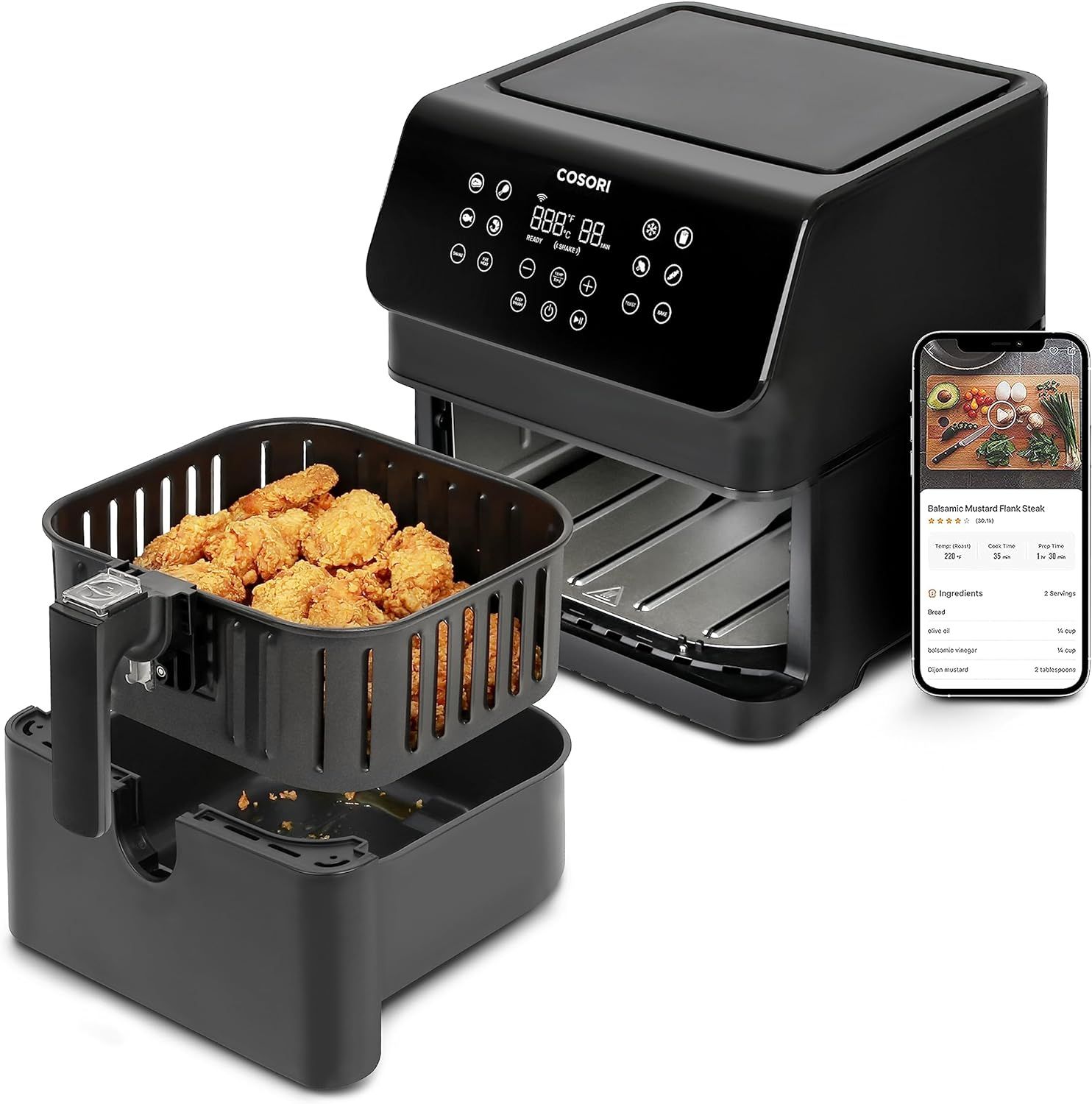 COSORI Air Fryer Pro Smart 5.8QT that Roast, Bake, 3-Way Control, 12-IN-1 Customizable Functions,... | Amazon (US)