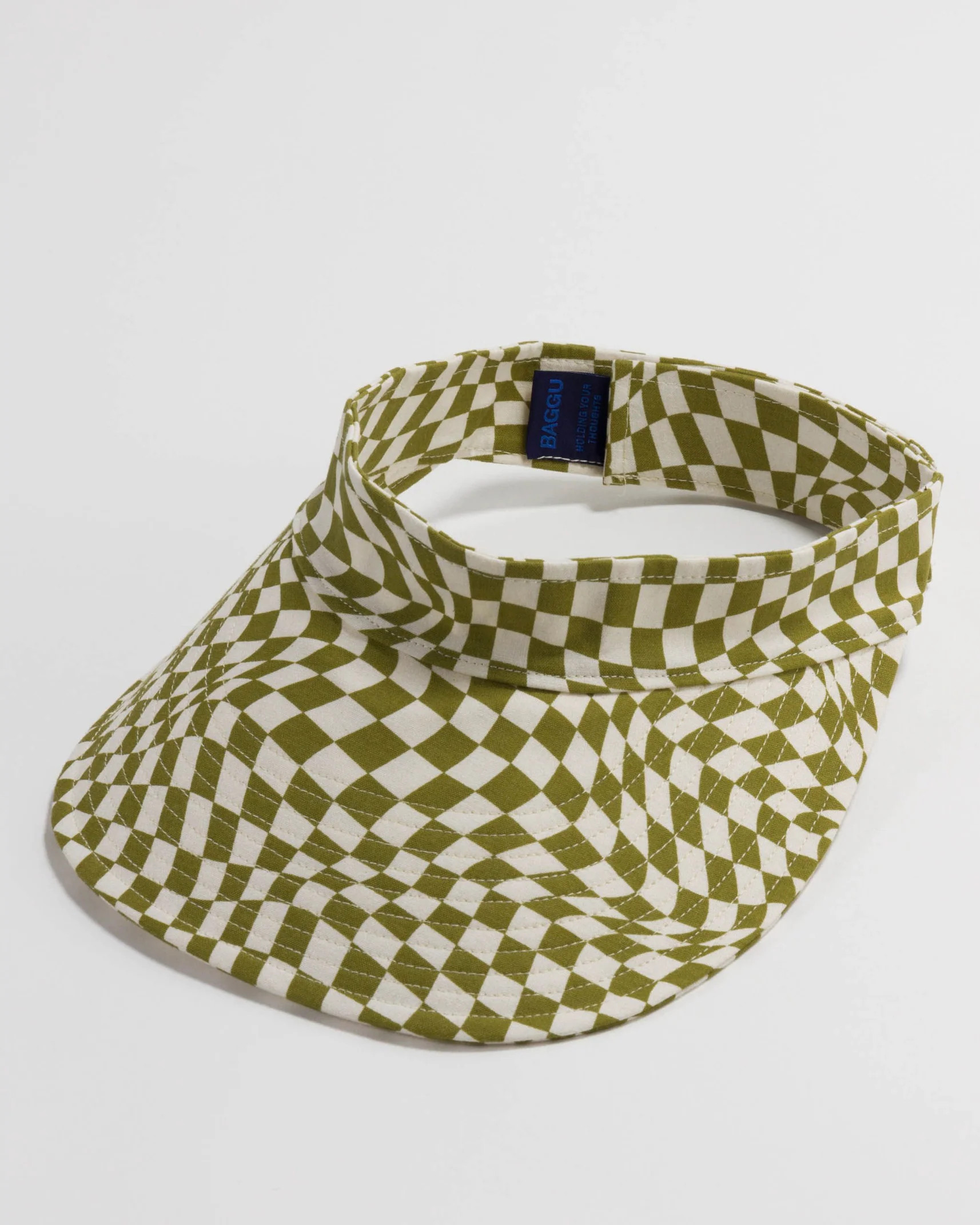 Visor : Moss Trippy Checker - Baggu | BAGGU