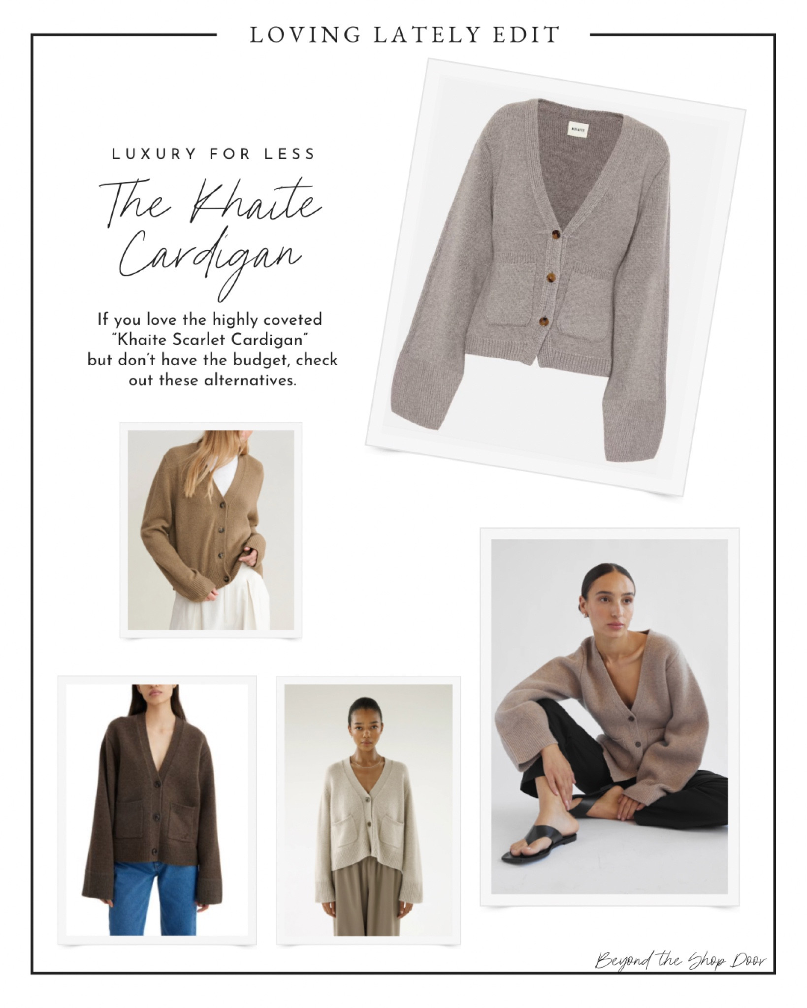 LUXURY FOR LESS

The Khaite Cardigan
If you love the highly coveted 
“Khaite Scarlet Cardigan” 
but don’t have the budget, check out these alternatives.

The perfect transitional Wardrobe Essential!!

#cardigan

#LTKSeasonal #LTKstyletip #LTKover40