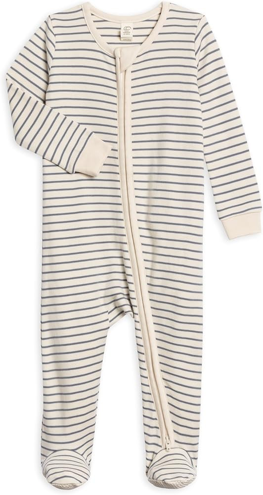 Colored Organics Baby Zip-Up Footed Sleeper with 2-Way Zipper - Newborn Organic Cotton Pajamas | Amazon (US)