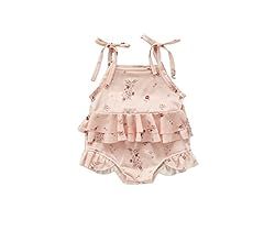 Infant Baby Girl Swimsuit Two-Piece Strap Ruffle Floral Bikini Swimwear Bathing Suit Summer Beach... | Amazon (US)