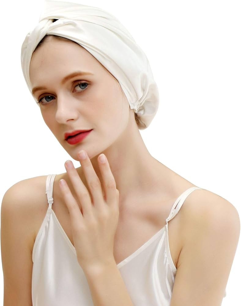 ZIMASILK 22 Momme 100% Mulberry Silk Bonnet for Sleeping & Women Hair Care, Highest Grade 6A Silk... | Amazon (US)