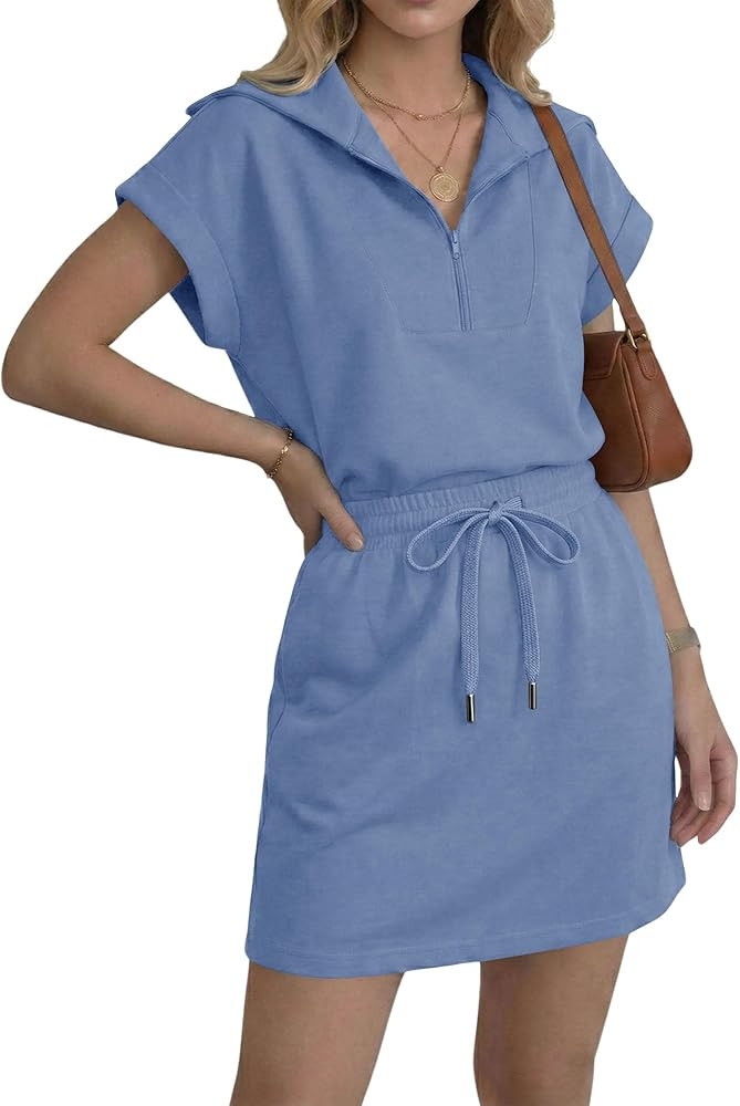 KISSMODA Two Piece Sets for Women Sweatsuit Casual Tracksuits Short Sleeve Tops and Shorts 2026 L... | Amazon (US)
