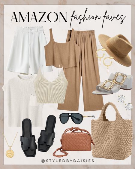 Neutral Amazon fashion finds for summer! 

#amazonfinds

Amazon finds. Amazon fashion. Amazon style. Amazon summer outfit. Amazon two piece linen set. Amazon woven tote bag. Amazon black slide sandals. Amazon sun hat. Amazon gold buckle white heels. Amazon woven crossbody handbag. Amazon pearl hoop earrings. Amazon stud earrings. Amazon summer sweater. Amazon pendant necklace. Chic summer style. Elevated casual summer outfit  

#LTKSeasonal #LTKFindsUnder100 #LTKStyleTip