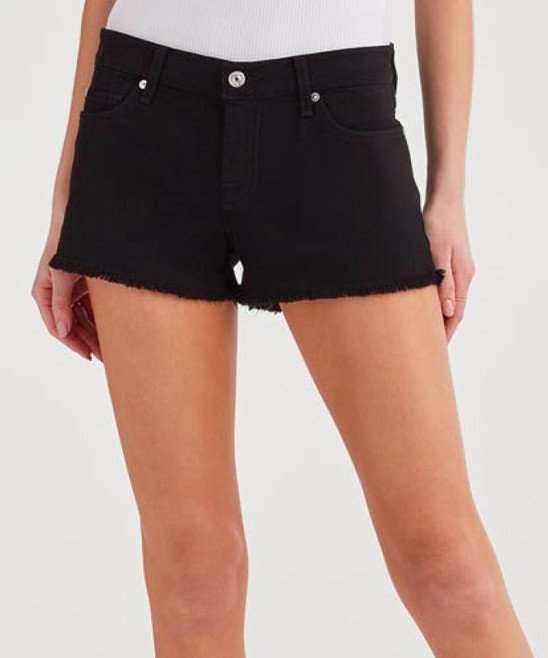 7 For All Mankind Women's Denim Shorts BLACK - Black Cutoff Denim Shorts - Women | Zulily