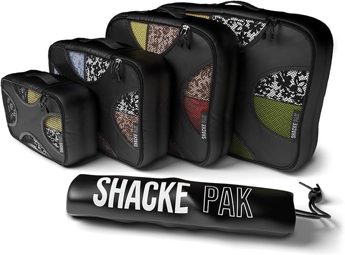Shacke Pak - 5 Set Packing Cubes - Travel Organizers with Laundry Bag | Amazon (US)