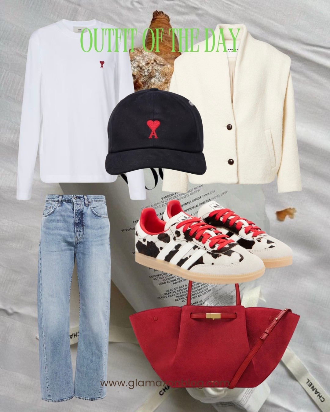 Ami Paris top, Ami Paris cap, demellier bag, adidas trainers 

#LTKuk #LTKFashionMonth #LTKspring