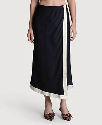 Avec Les Filles Women's Asymmetrical Wrap Midi Skirt - Macy's | Macy's