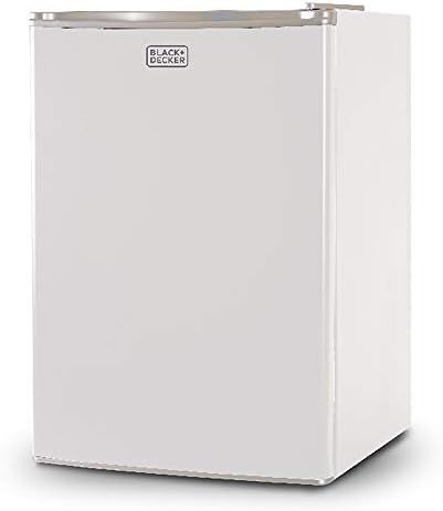 BLACK+DECKER BCRK25W Compact Refrigerator Energy Star Single Door Mini Fridge with Freezer, 2.5 Cubi | Amazon (US)