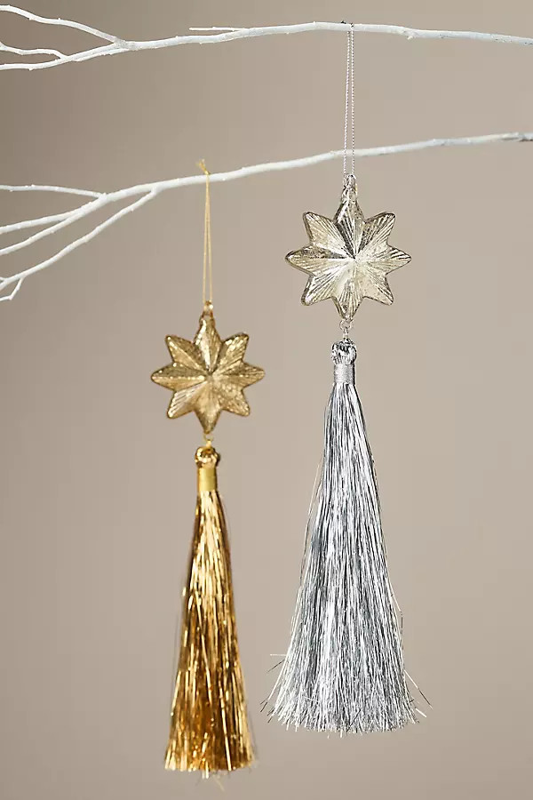 Shooting Star Glass Tinsel Ornament | Anthropologie (US)