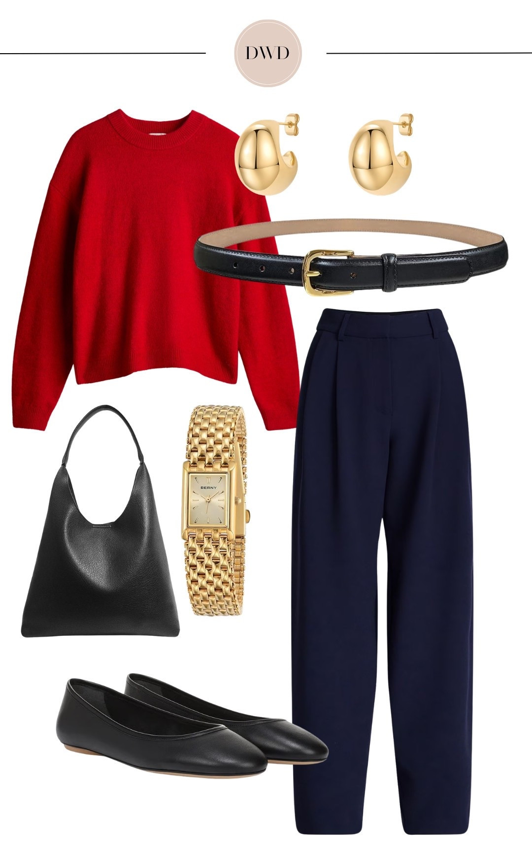 Second look from the Two Piece suit from WALMART! 🤯

This is a more casual outfit - I love the pop of red in the sweater, and genuinely feel like this is a great business casual look! Easy to wear and super cute ♥️

#LTKgrwm #LTKWorkwear #LTKootd