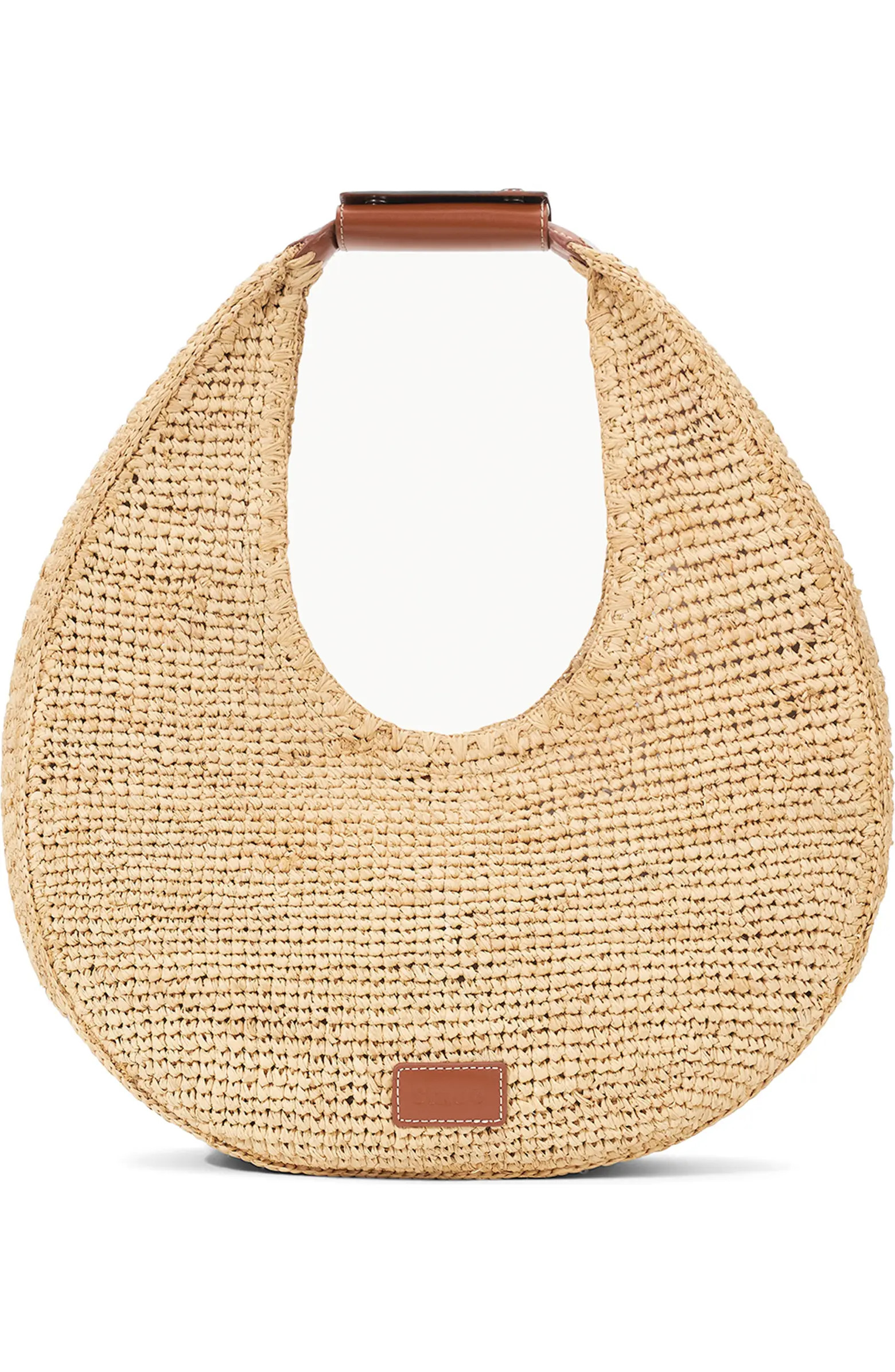 Large Raffia Moon Shoulder Bag | Nordstrom