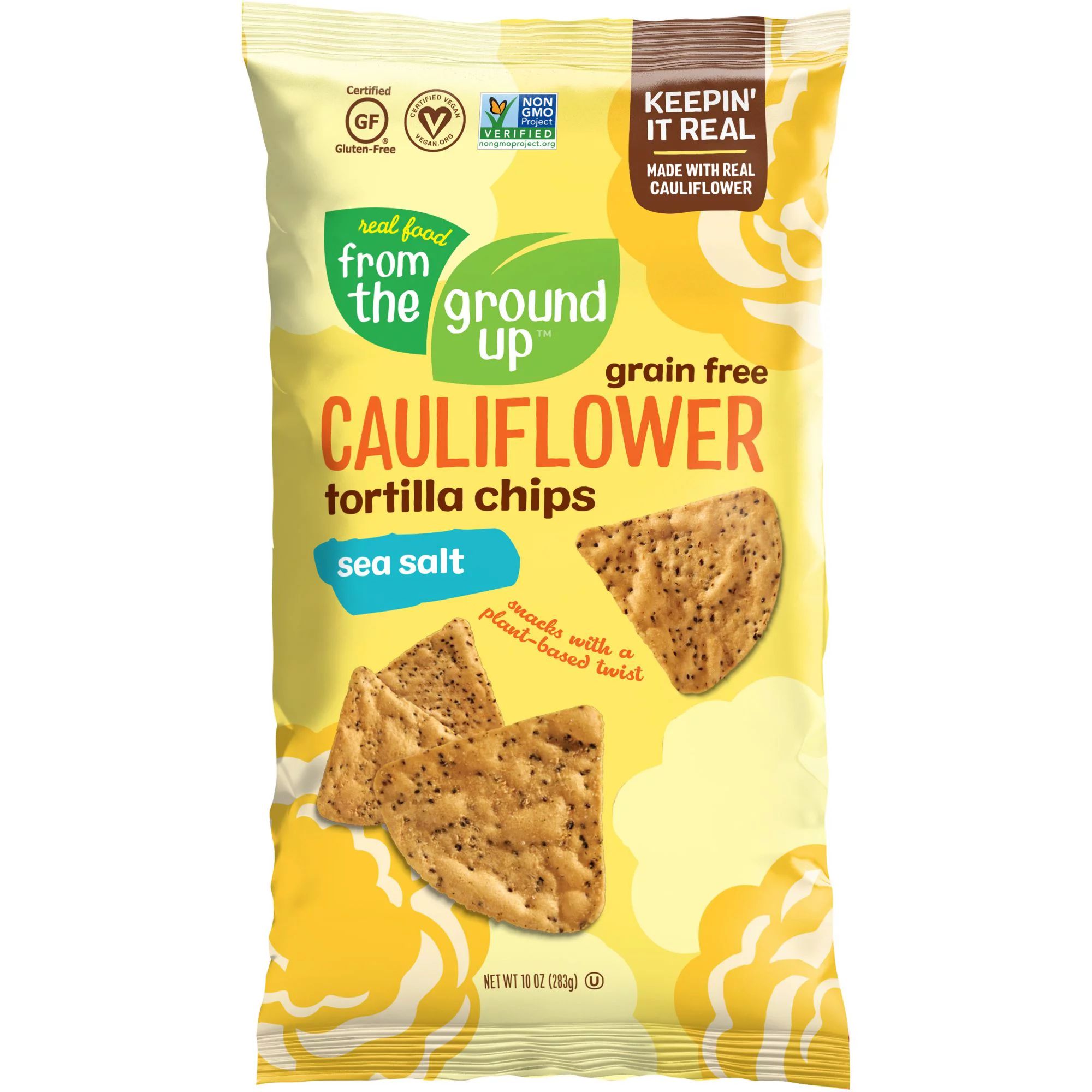 Product Of Real Food From the Ground Up Cauliflower Sea Salt Tortilla Chips  10 oz. | Walmart (US)