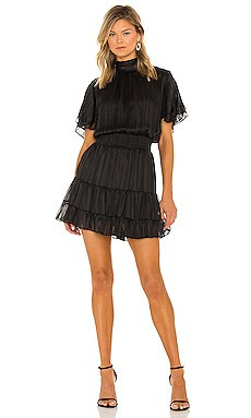 MISA Los Angeles Saffie Dress in Solid Stripe & Black from Revolve.com | Revolve Clothing (Global)