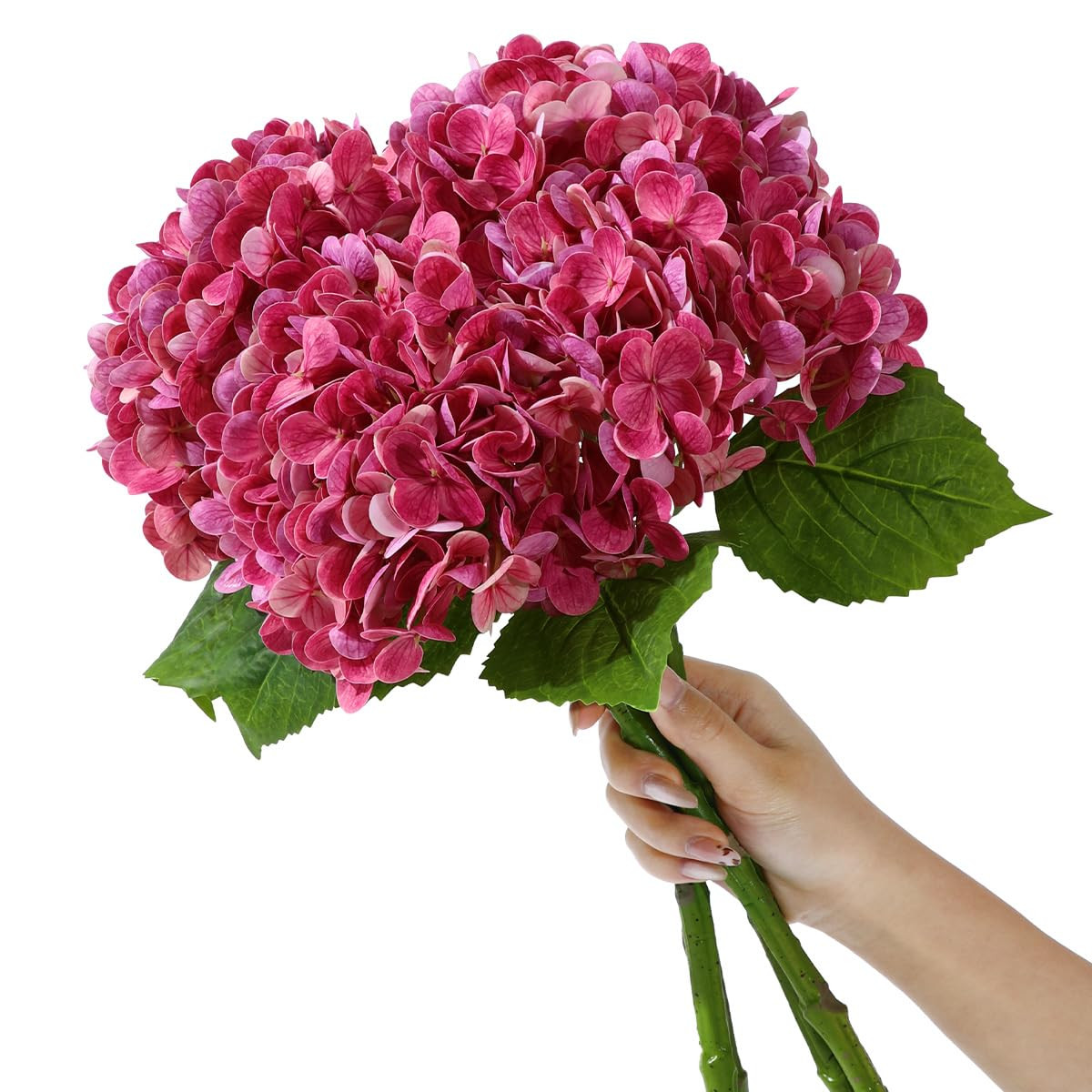 4Pcs Large Hydrangea Artificial Flowers 21 inches Latex Faux Hydrangeas Fake Flower Bouquets for ... | Amazon (US)