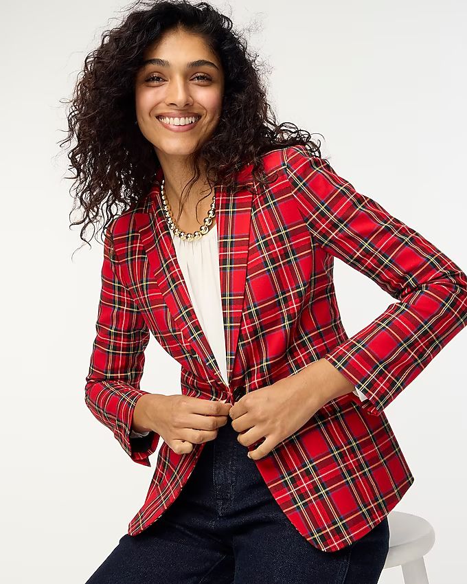 Tartan two-button blazer | J.Crew Factory