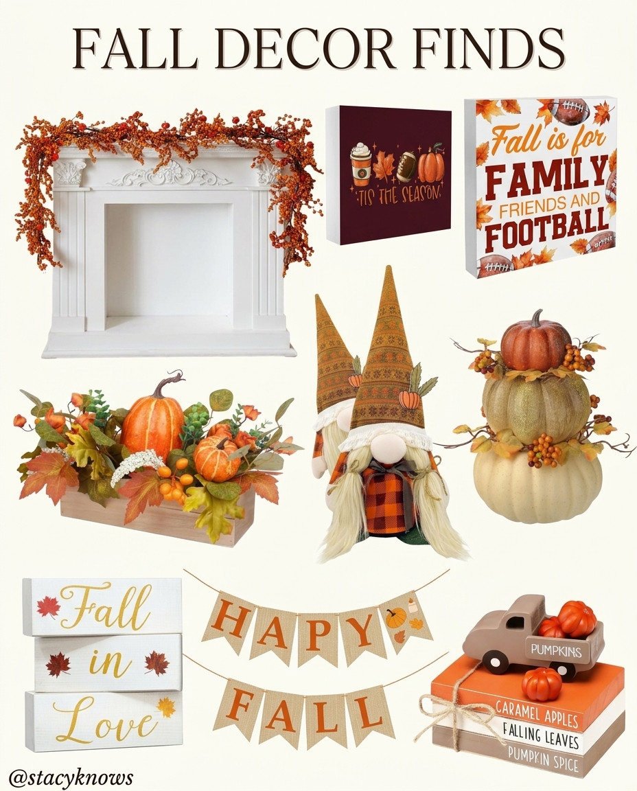 The season of cozy layers and crisp air is finally here, and I am absolutely swooning over these fall decor finds from Amazon! I’ve curated a collection of my absolute favorites that are guaranteed to bring warmth and autumn charm to every corner of your home.#LTKFallDecor #LTKHome #LTKFinds #FallDecor #AmazonHome #AutumnHome #DecorInspiration #AffordableDecor #SeasonalDecor #LTKSeasonal #FallVibes #AmazonHaul #HomeDecorIdeas #LTKUnder50 #LTKUnder100 #HomeStyle #AmazonInfluencer #LTKStylist #StacyKnows 

 #LTKstorytime #LTKSeasonal #LTKHome