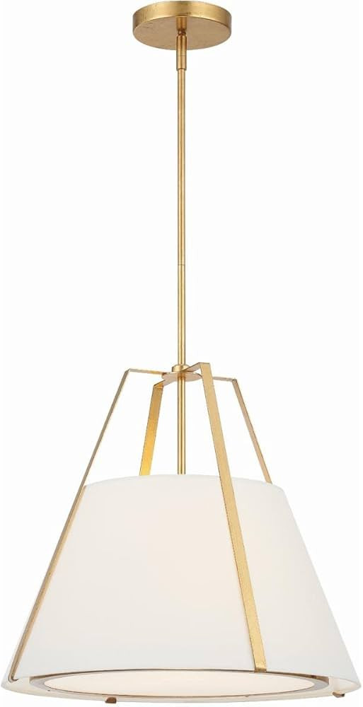 Crystorama Fulton 20" Wide Antique Gold Metal Pendant Light | Amazon (US)