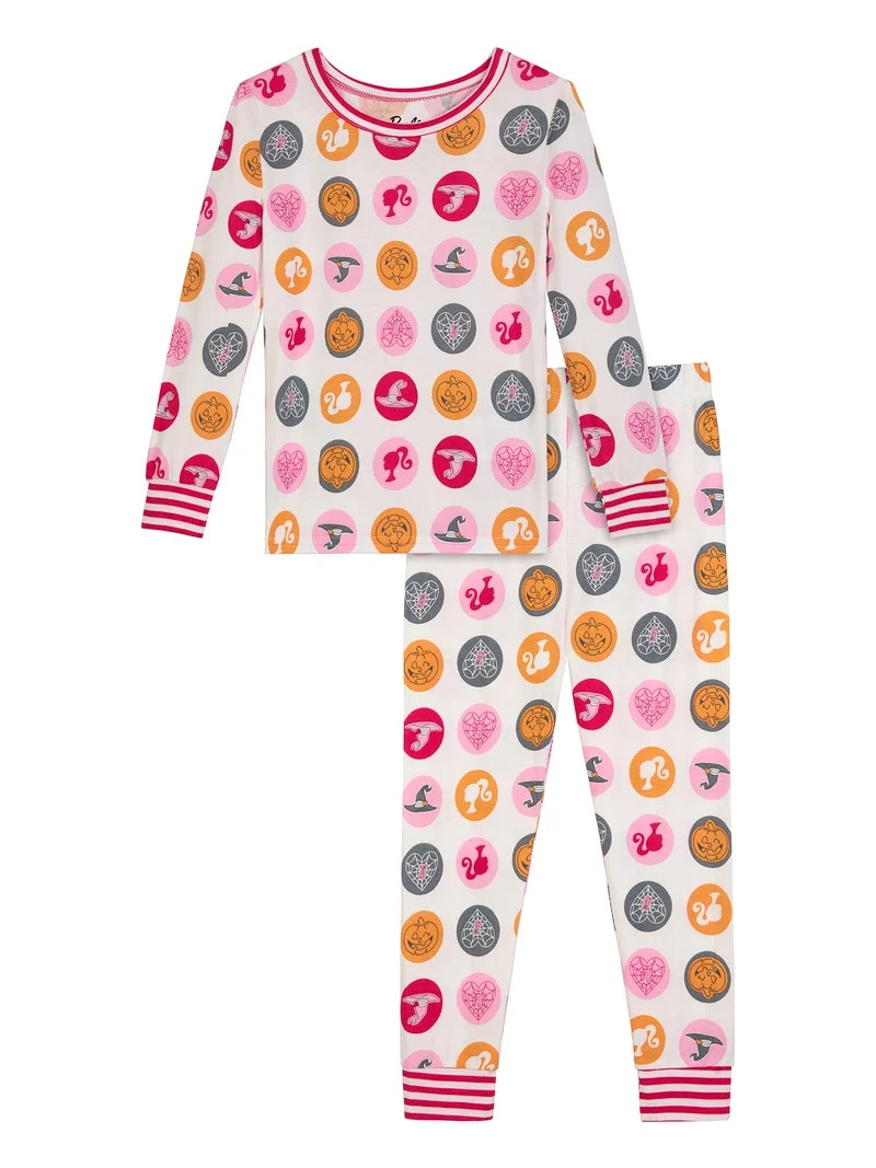 Barbie Toddler Girls Halloween Long Sleeve and Sleep Pants Pajama Set, 2-Piece, Sizes 12M-5T | Walmart (US)