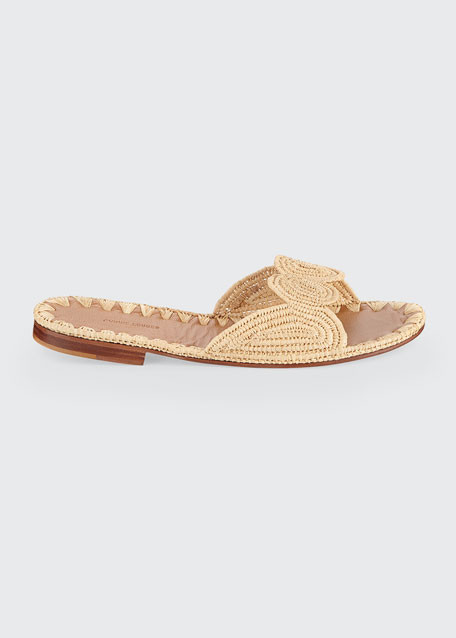Carrie Forbes Naima Woven Raffia Slide Sandals | Bergdorf Goodman