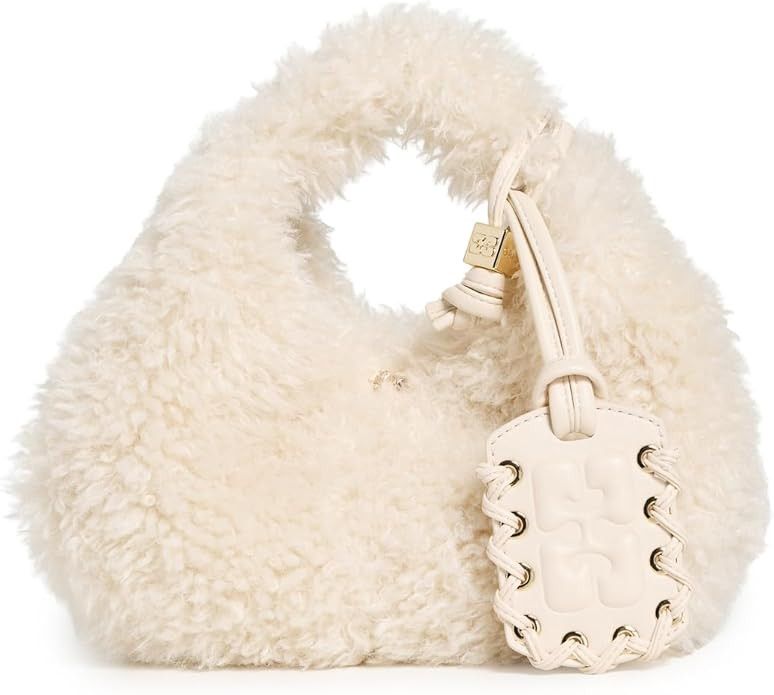 Ganni Women's Hobo Mini Faux Fur Bag | Amazon (US)