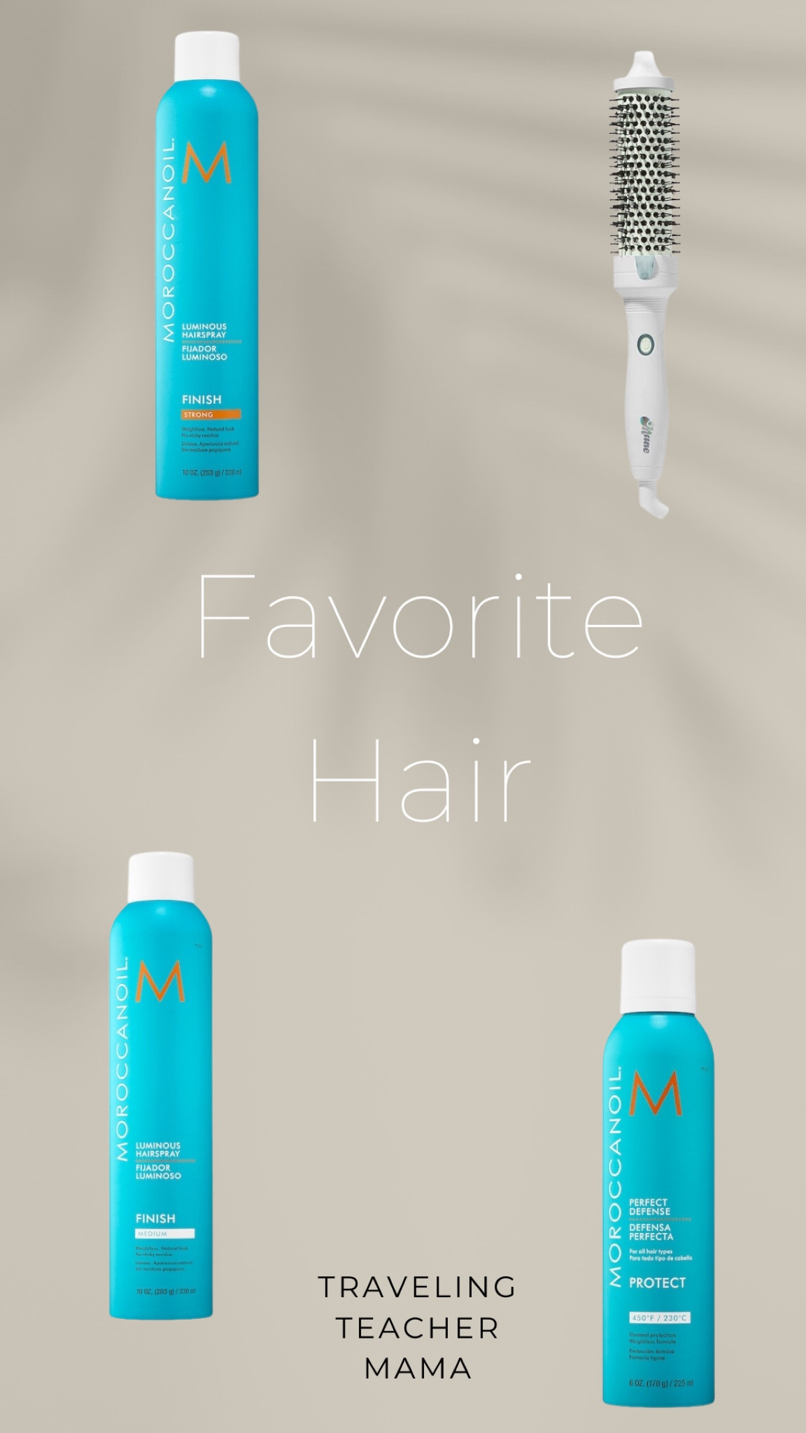 Hair care from Sephora 
Heat protectant 
Hair spray 
Blow dry brush 

#LTKbeauty #LTKstyletip