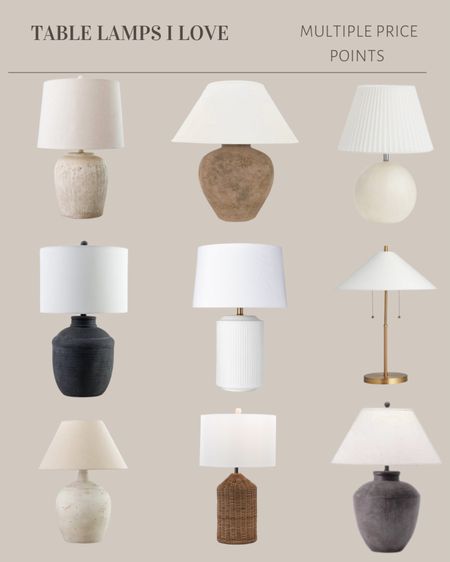 Loving this selection of table lamps!  Gold lamp, black lamp, tan lamp, vintage lamp, neutral lamp, console decor, entryway decor, nightstand lamps 

#LTKsalealert #LTKhome #LTKFind